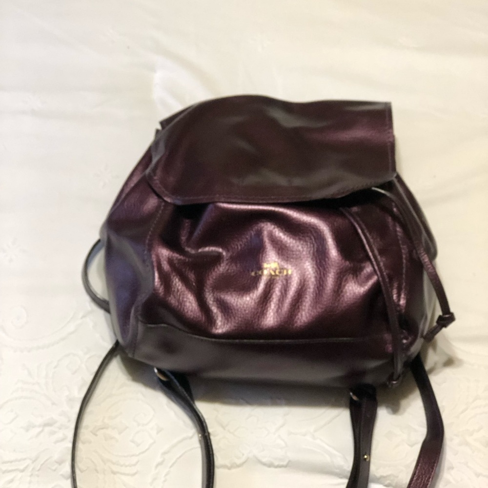 Plum Coach backpack.💜